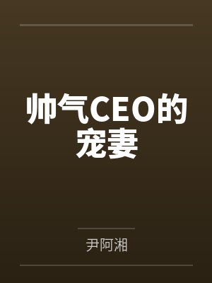 帅气CEO的宠妻封面