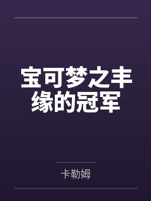 宝可梦之丰缘的冠军封面