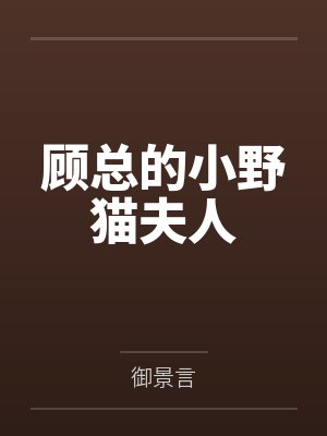 顾总的小野猫夫人封面
