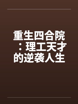重生四合院：理工天才的逆袭人生封面