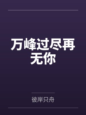 万峰过尽再无你封面